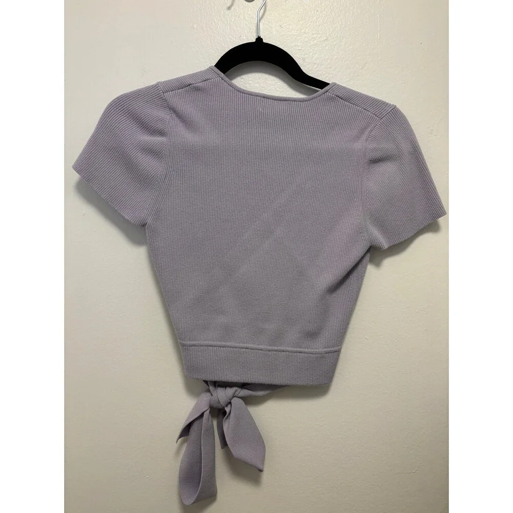 Like New Aritzia Wilfred All Tied Up Sweater in lilac size L - Picture 3 of 4